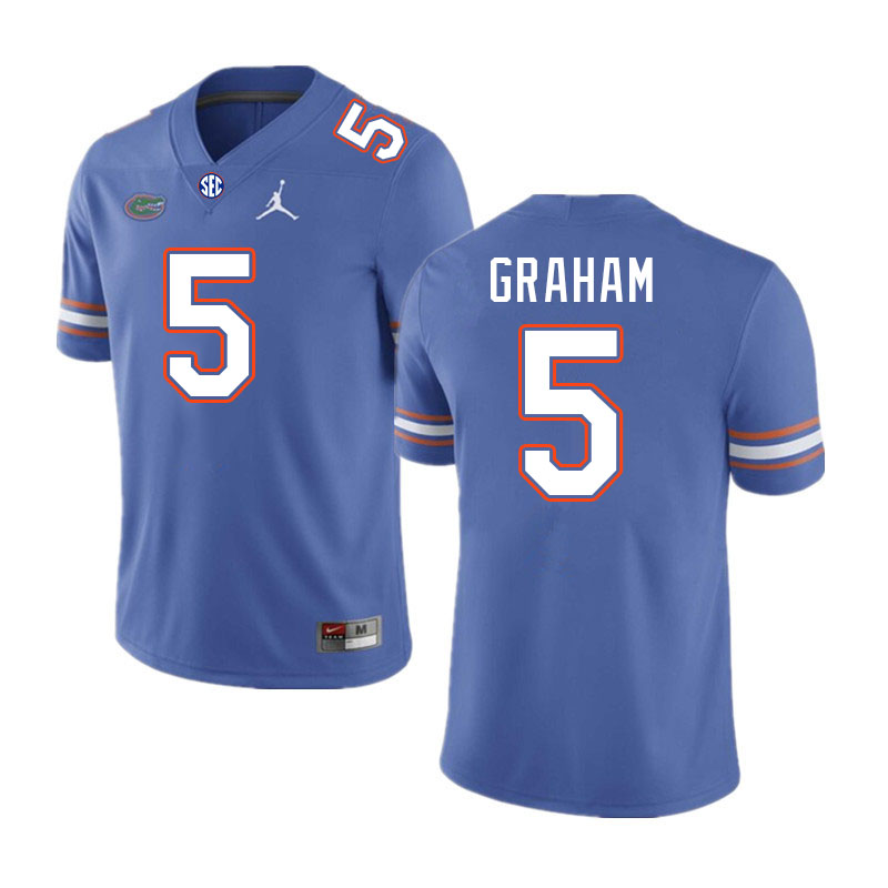 Men #5 Myles Graham Florida Gators College Football Jerseys Stitched-Royal